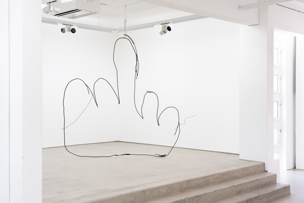 Installation view with ABETARE (FUCK YOU HAND) by Petrit Halilaj (2015), exhibition: Wege zur Welt, 30 May – 15 September 2019, G2 Kunsthalle Leipzig © Petrit Halilaj & G2 Kunsthalle, photo: Dotgain.info